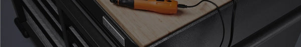 A tool placed on the top of a Gladiator® mobile tool storage chest.
